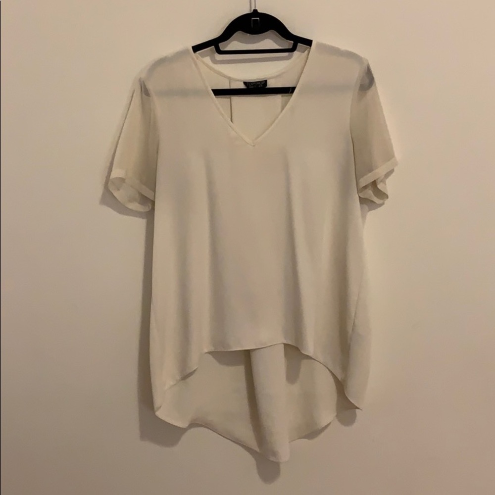Topshop hi-lo short sleeve top